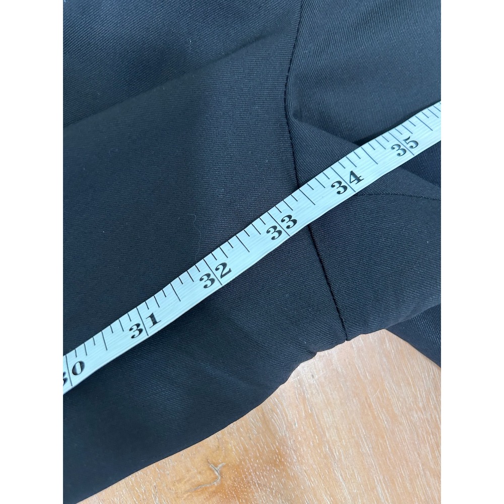 Lafayette 148 Black Virgin Wool Blend Straight Leg Dress Pants 14 Career Luxury - Picture 8 of 10